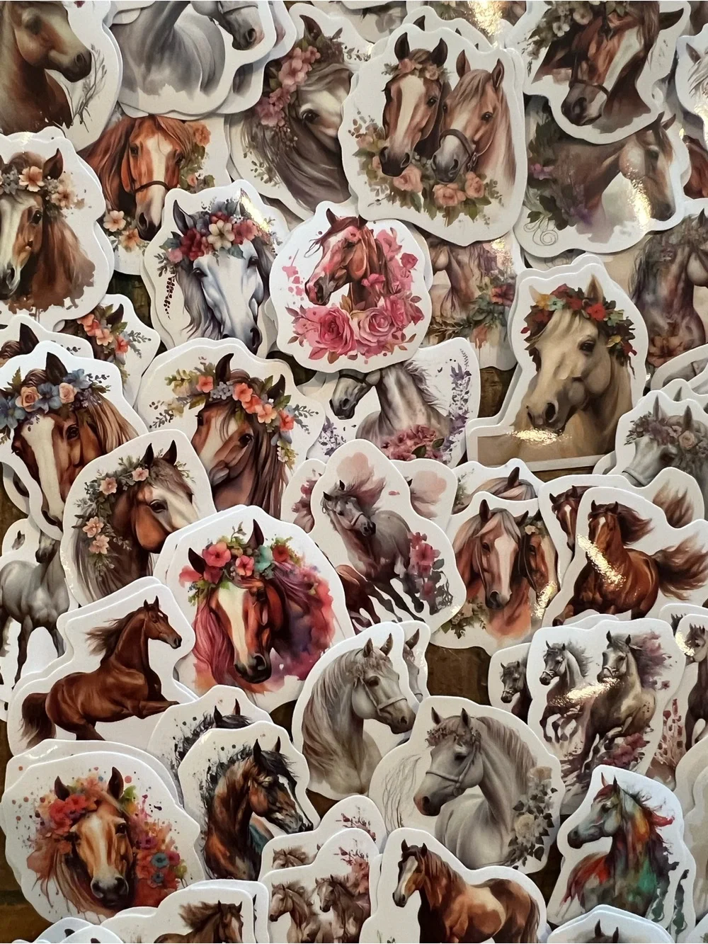 Horse Sticker Pack Lot of 100 Assorted Designs NEW without tags